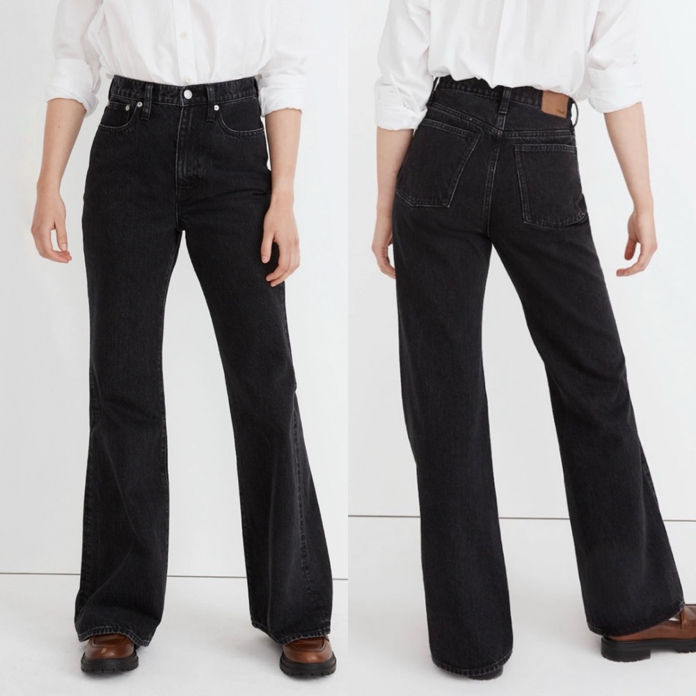 NWT Madewell Baggy Flare Jeans Lunar Wash